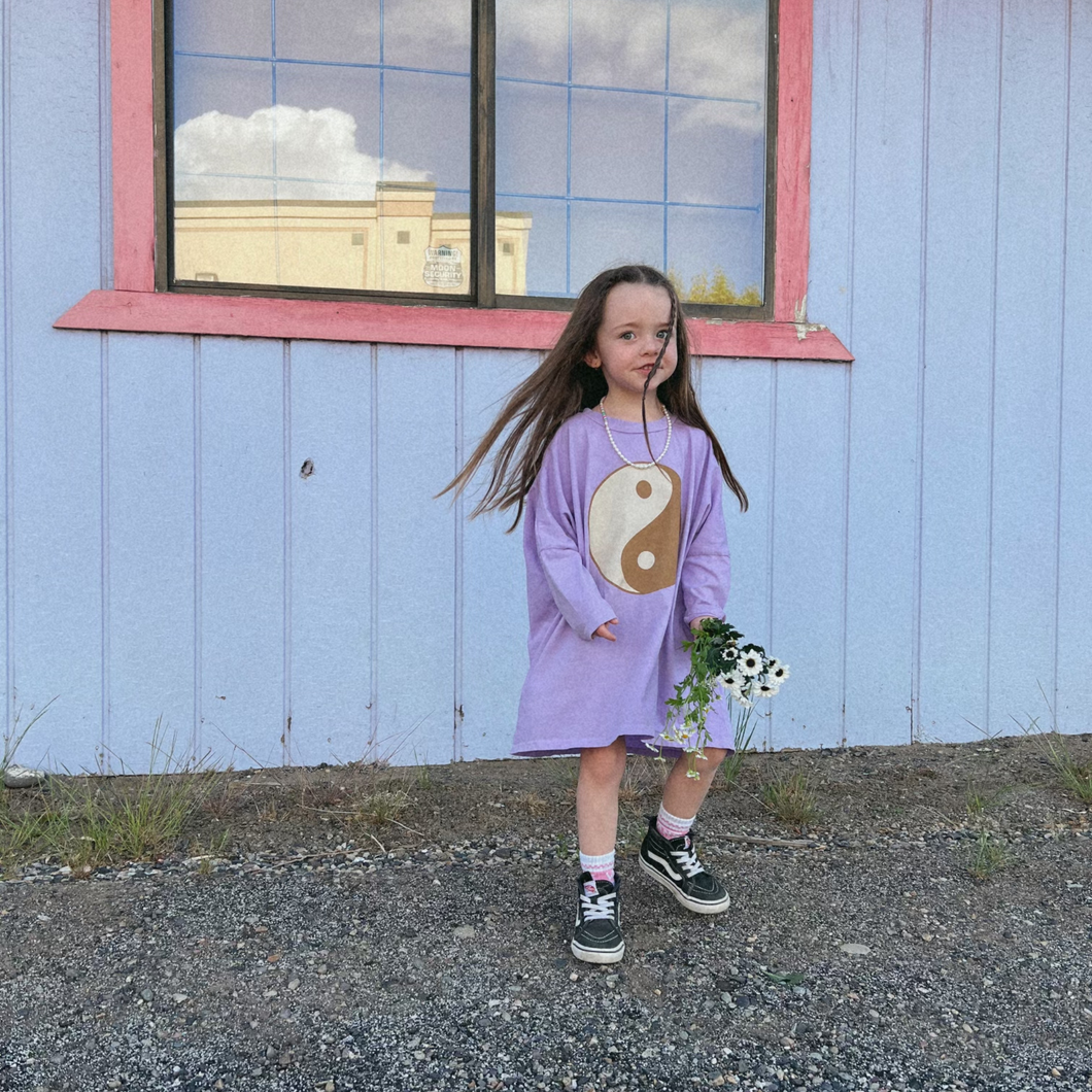 Oversized T-Shirt Dress- Lilac